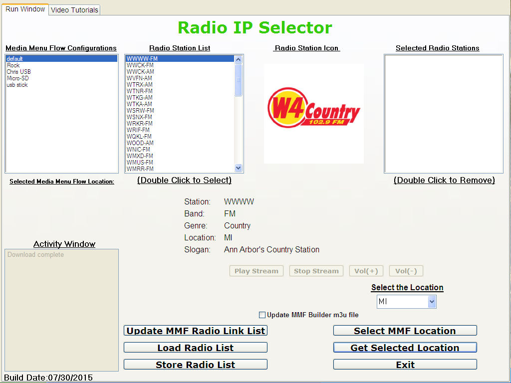 RadioIP Selector