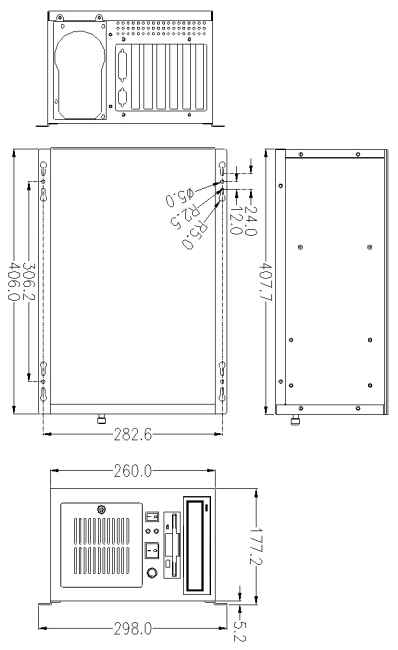 ind-670 mounting dimension